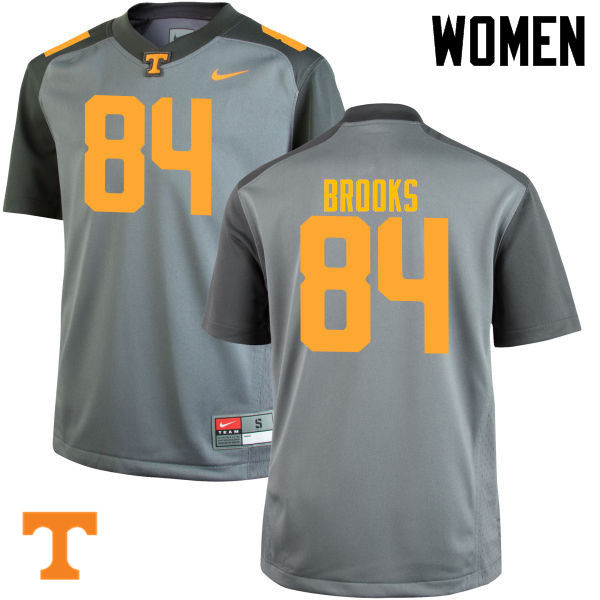 Women #84 Devante Brooks Tennessee Volunteers College Football Jerseys-Gray - Click Image to Close
